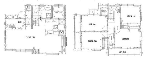 菊名５丁目戸建の物件間取画像